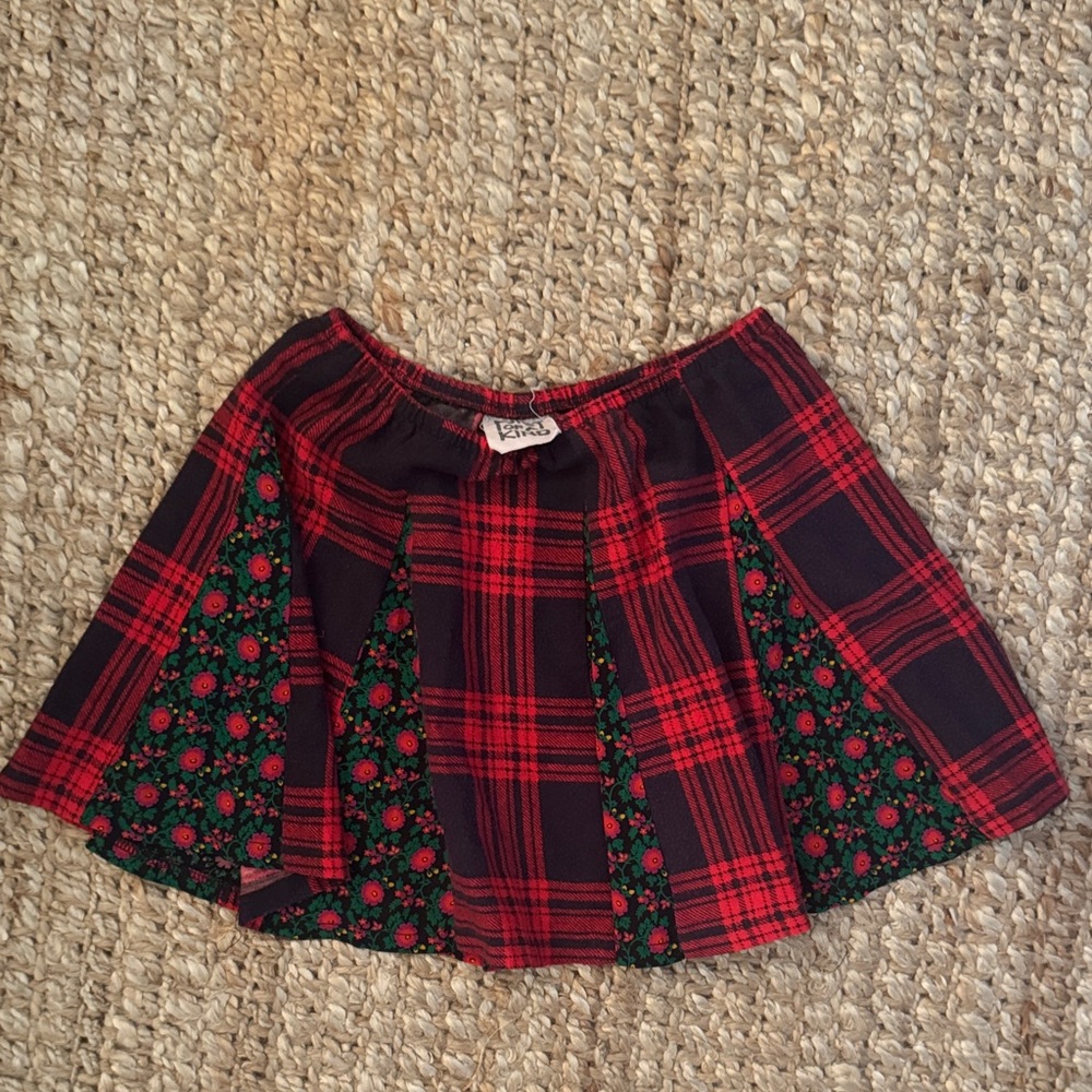 FURST OF A KIND Plaid Red and Green mini Skirt size small